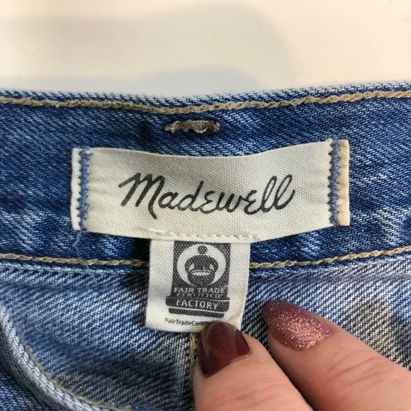 Madewell Women high waisted Distressed The Perfect Vintage Jean sz 26 in EUC - Picture 5 of 8